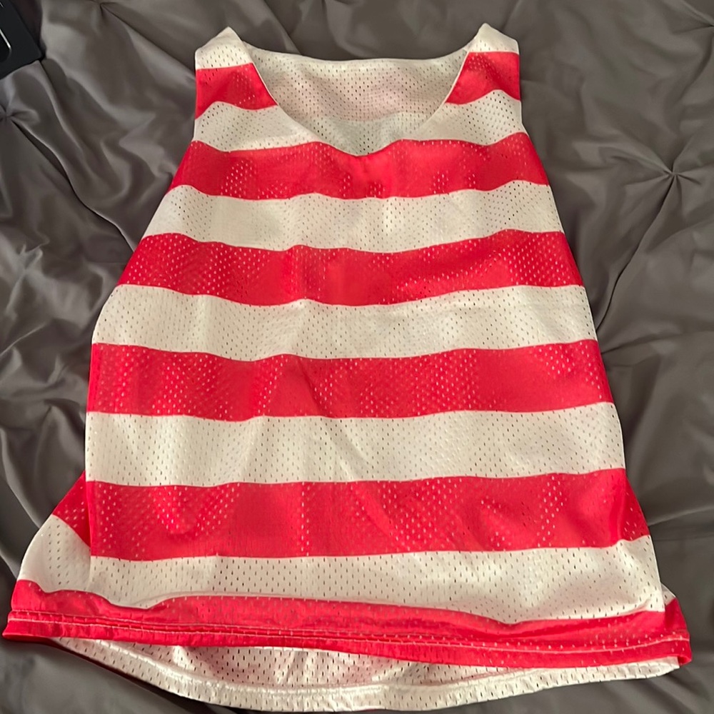 Pink and White Striped Cover Up